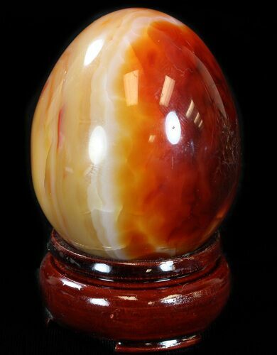Colorful Carnelian Agate Egg #37598